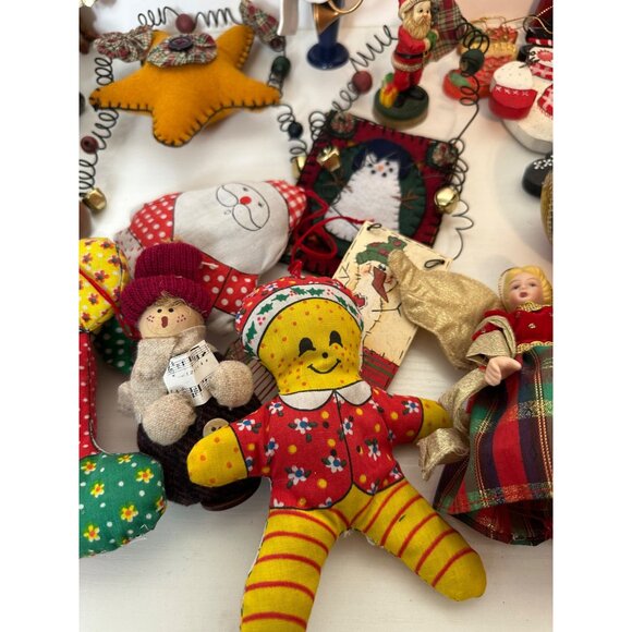 Christmas Ornament Lot Reindeer, Mice, Gingerbread, Mixed lot of Modern and Vint - Picture 12 of 16